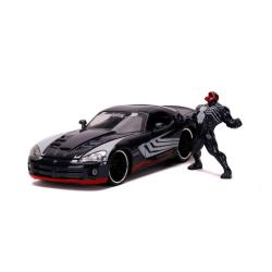 Marvel Spider-Man Hollywood Rides Diecast Model 1/24 2008 Dodge Viper SRT10 with Figure