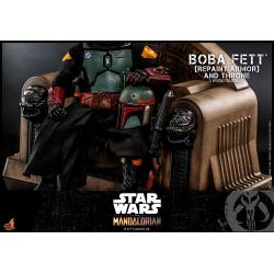 *** SUPER PRECIO *** Special Edition  Star Wars: The Mandalorian Figura 1/6 Boba Fett Repaint Armor y Trono 30 cm HOT TOYS