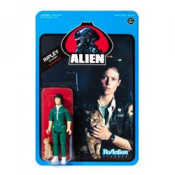 Aliens Figura ReAction Wave 3 Ripley with Jonesy (Blue Card) 10 cm