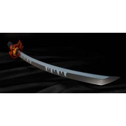 Demon Slayer: Kimetsu no Yaiba Réplica Proplica 1/1 Espada Nichirin (Tanjiro Kamado) Kyojuro Rengoku´s Sword Gueard Ver. 88 cm Bandai Tamashii Nations