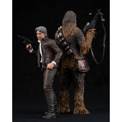 Star Wars Episode VII ARTFX+ Statue 1/10 2-Pack Han Solo & Chewbacca 20 - 23 cm