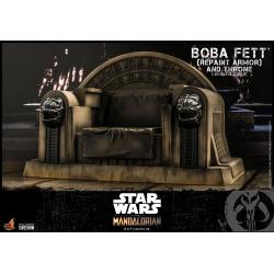 Boba Fett (Repaint Armor - Special Edition) and Throne Sixth Scale Figure Set by Hot Toys The Mandalorian - Television Masterpiece Series