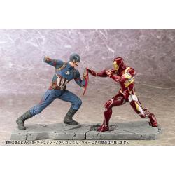 SET Captain America & Iron Man Civil War Estatua ARTFX+ 1/10