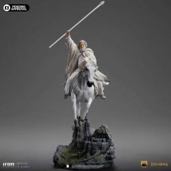 El señor de los anillos, Gandalf el blanco en Shadowfax, estatua exclusiva de CCXP 1/10 iron studios