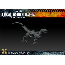  Parque Jurasico Maqueta Plastic Model Kit 1/8 Dominion Velociraptor Blue & Beta 40 cm X-Plus