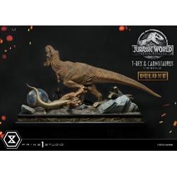 Jurassic World: Fallen Kingdom Statue 1/15 T-Rex & Carnotaurus Deluxe Version 90 cm
