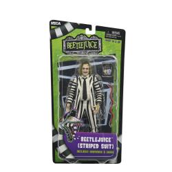 BITELCHUS  BLACK AND WHITE STRIPED SUIT SCALE ACTION FIG. 18 CM BEETLEJUICE (1988) NECA