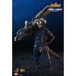 Groot & Rocket Sixth Scale Figure by Hot Toys Avengers: Infinity War - Movie Masterpiece Series   