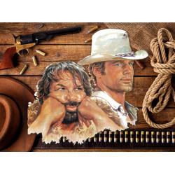 Bud Spencer & Terence Hill Placa de Chapa 3D Bud & Terence 45 x 45 cm Blechwaren Fabrik Braunschweig