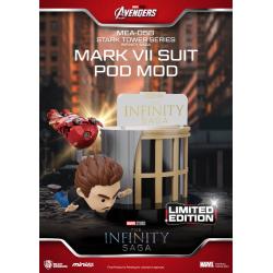 Marvel Figura Mini Egg Attack The Infinity Saga Stark Tower series Tony Stark & Mark VII suit pod mod 12 cm Beast Kingdom Toys 