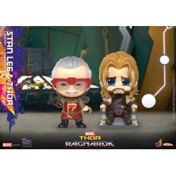 Thor: Ragnarok Cosbaby (S) Mini Figures Stan Lee & Thor 10 cm