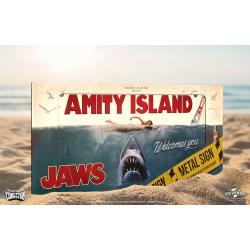 Jaws Metal Sign Movie Poster