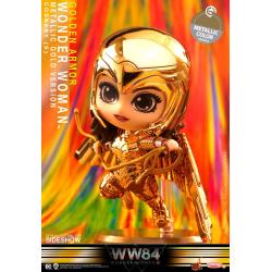 Wonder Woman 1984 Minifigura Cosbaby (S) Golden Armor Wonder Woman (Metallic Gold Version) 10 cm HOT TOYS