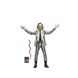 BITELCHUS  BLACK AND WHITE STRIPED SUIT SCALE ACTION FIG. 18 CM BEETLEJUICE (1988) NECA