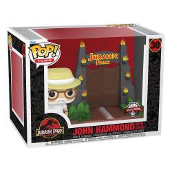 Jurassic Park POP! Town Vinyl Figura John Hammond with Gates 9 cm  Funko