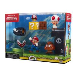 World of Nintendo Pack de 5 Figuras New Super Mario Bros. U Acorn Plains 6 cm  Jakks Pacific