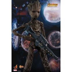 Groot & Rocket Sixth Scale Figure by Hot Toys Avengers: Infinity War - Movie Masterpiece Series   