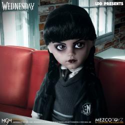 MIERCOLES Addams UNIFORME FIGURA 25,5 CM WEDNESDAY LIVING DEAD DOLLS MEZCO