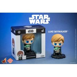 Star Wars: The Mandalorian Minifigura Cosbi Luke Skywalker Grogu 8 cm Hot Toys 