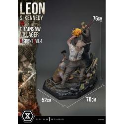 Resident Evil 4 Estatua Ultimate Premium Masterline Series 1/4 Leon S. Kennedy vs. Chainsaw Villager Bonus Ver. 76 cm Prime 1 Studio