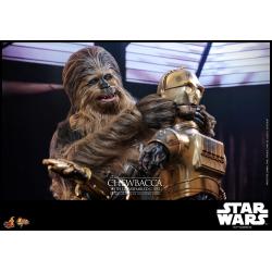 Star Wars Episode V Figura Movie Masterpiece 1/6 Chewbacca with Disassembled C-3PO 36 cm