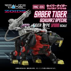 Zoids Maqueta Plastic Model Kit 1/100 RMZ-006 Saber Tiger Schwarz Special 19 cm Takara Tomy