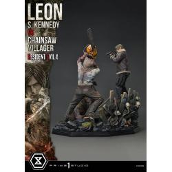 Resident Evil 4 Estatua Ultimate Premium Masterline Series 1/4 Leon S. Kennedy vs. Chainsaw Villager Bonus Ver. 76 cm Prime 1 Studio