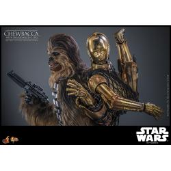 Star Wars Episode V Figura Movie Masterpiece 1/6 Chewbacca with Disassembled C-3PO 36 cm