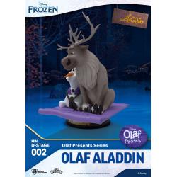 Frozen: El reino del hielo Estatua PVC Mini Diorama Stage Olaf Presents Olaf Aladdin 12 cm Beast Kingdom Toys