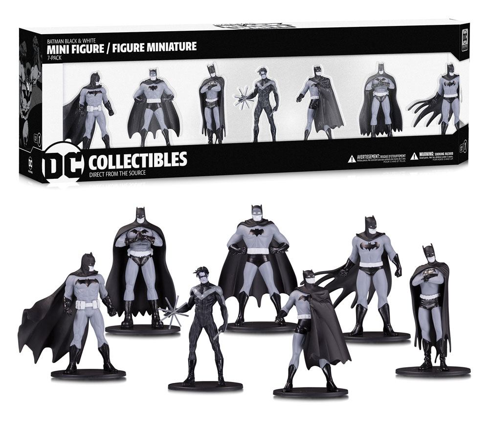 Hectáreas Imaginativo Pero ToysTNT - Batman Black & White Pack de 7 Minifiguras PVC Box Set #1 10 cm