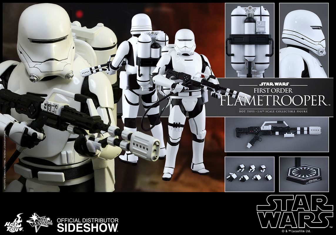Construir sobre Montgomery Medición ToysTNT - Star Wars The Force Awakens: First Order Flametrooper Sixth Scale