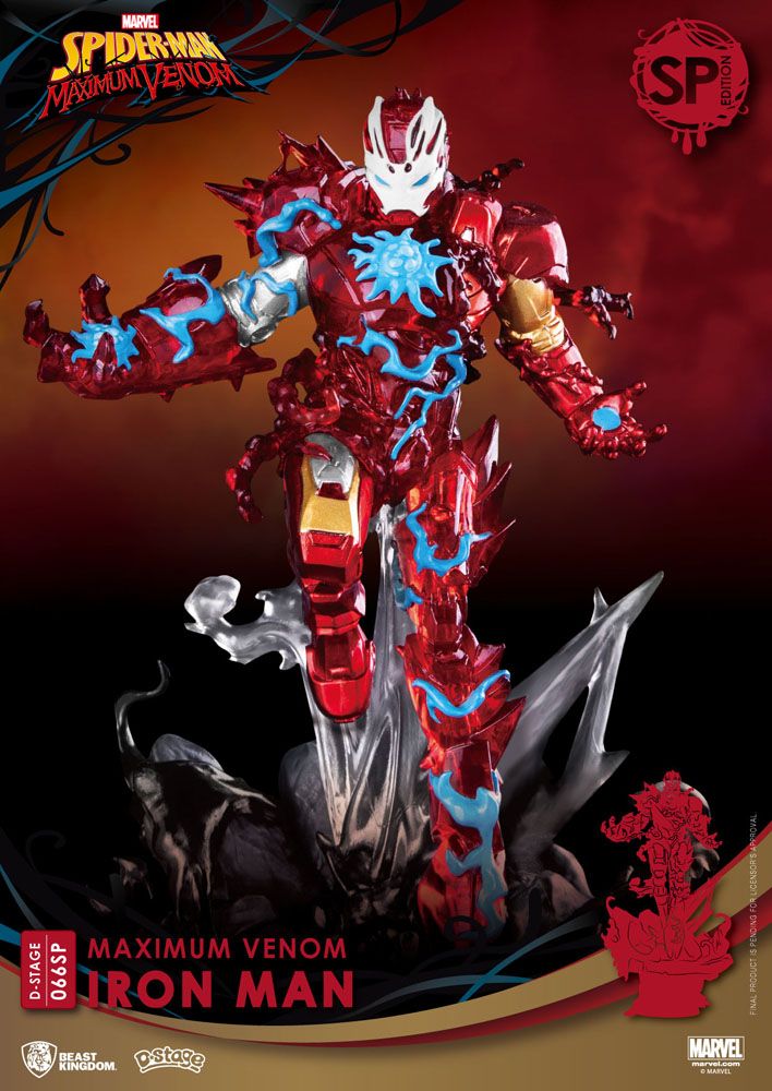 miel Abultar Sofocante ToysTNT - Marvel Comics Diorama PVC D-Stage Maximum Venom Iron Man Special  Edition 16 cm