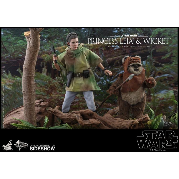 Princess Leia & Wicket Sixth Scale Figure Set by Hot Toys Star Wars Episode VI: Return of the Jedi - Movie Masterpiece Series