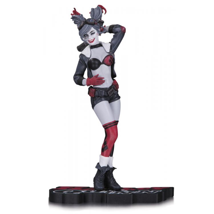 DC Comics Red, White & Black Estatua Harley Quinn 17 cm