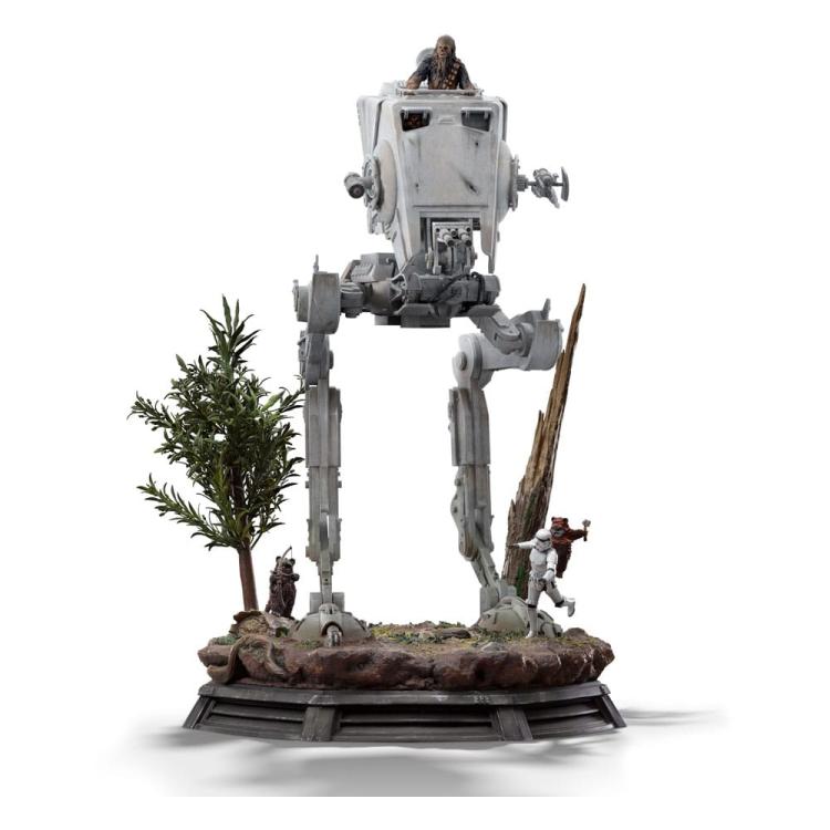 Star Wars Estatua 1/20 Demi Art Scale AT-ST and Chewbacca 53 cm  Iron Studios 