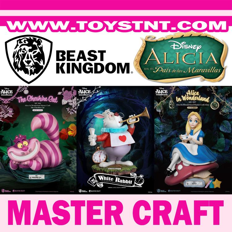 CONEJO + GATO CHESHIRE + ALICIA MASTER CRAFT BEAST KINGDOM ALICIA EN EL PAIS DE LAS MARAVILLAS