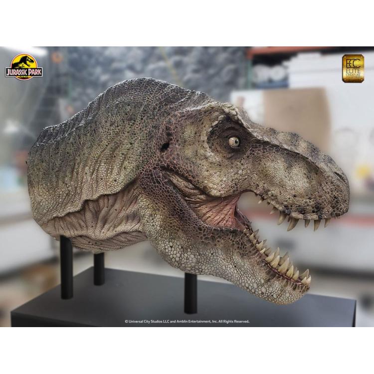 Jurassic Park Estatua tamaño real Tyrannosaurus Rex Head 203 cm ELITE CREATURES COLLECTIBLES