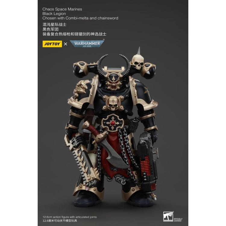 Warhammer 40k Actionfigur Chaos Space Marines Black Legion Chosen with Combi-melta and chainsword 20 cm  Joy Toy (CN)