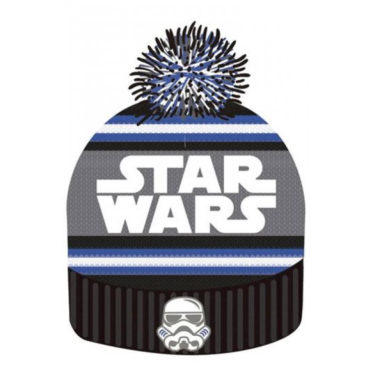 Star Wars Beanie Knitted Logo & Stormtrooper