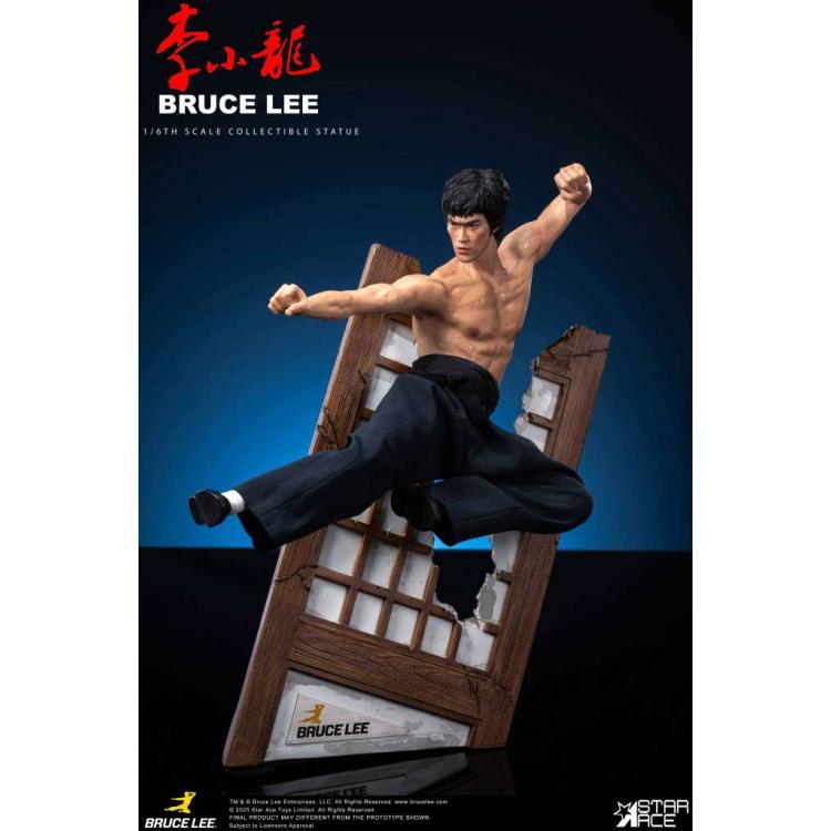 Bruce Lee Estatua de resina  con patada voladora 32CM star ace