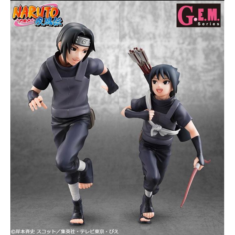 Naruto Shippuden G.E.M. Series PVC Statues Uchiha Itachi & Sasuke 16 - 18 cm