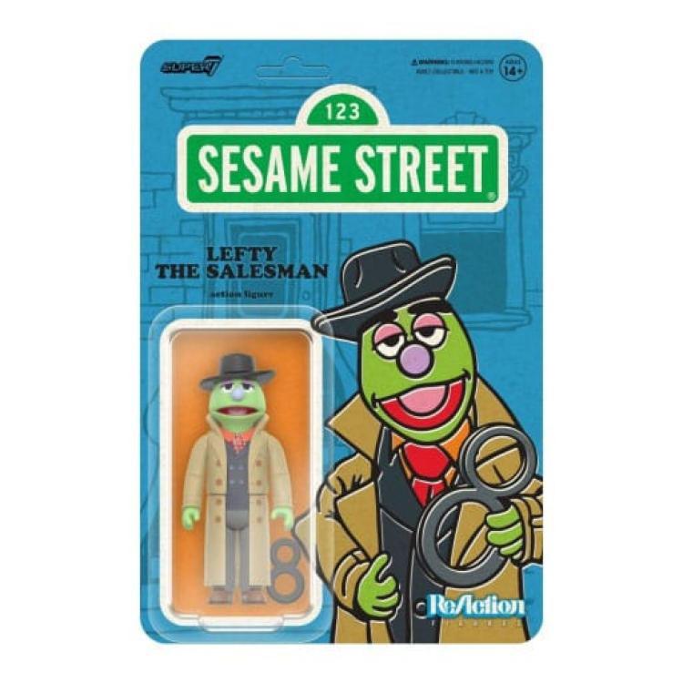 BARRIO SESAMO Figura ReAction Wave 02 Lefty the Salesman 10 cm SUPER7