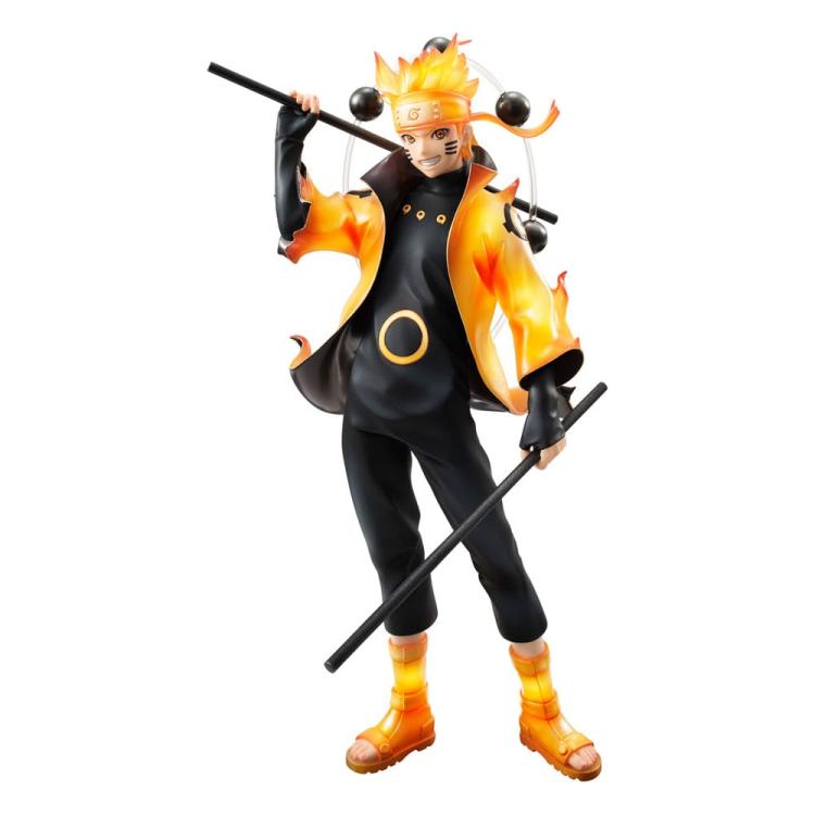 Naruto Shippuden Serie G.E.M. Estatua PVC Naruto Uzumaki Six Paths Sage Mode 15th Anniversary Ver. 22 cm MEGAHOUSE