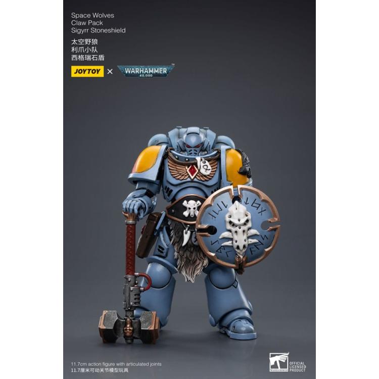 Warhammer 40k Figura 1/18 Space Wolves Claw Pack Sigyrr Stoneshield 12 cm  Joy Toy (CN) 