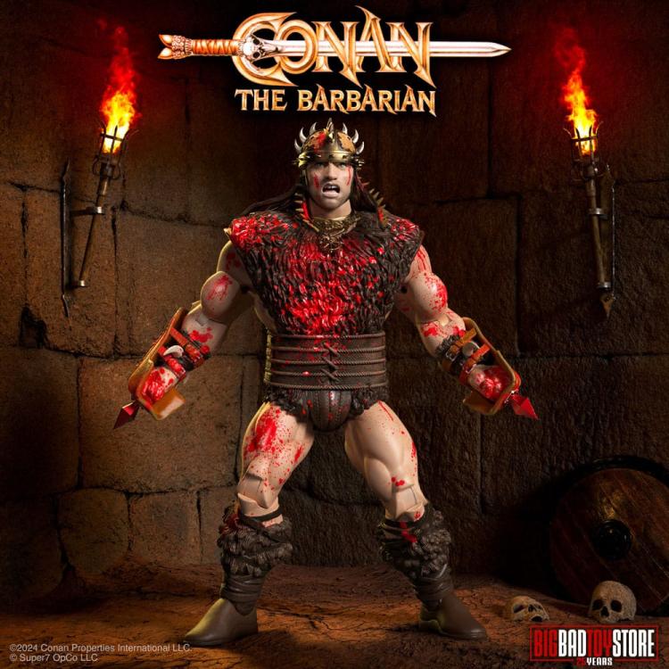 Conan el Bárbaro Figura Ultimates Conan Blood Soaked Pit Fighter 18 cm Super7 