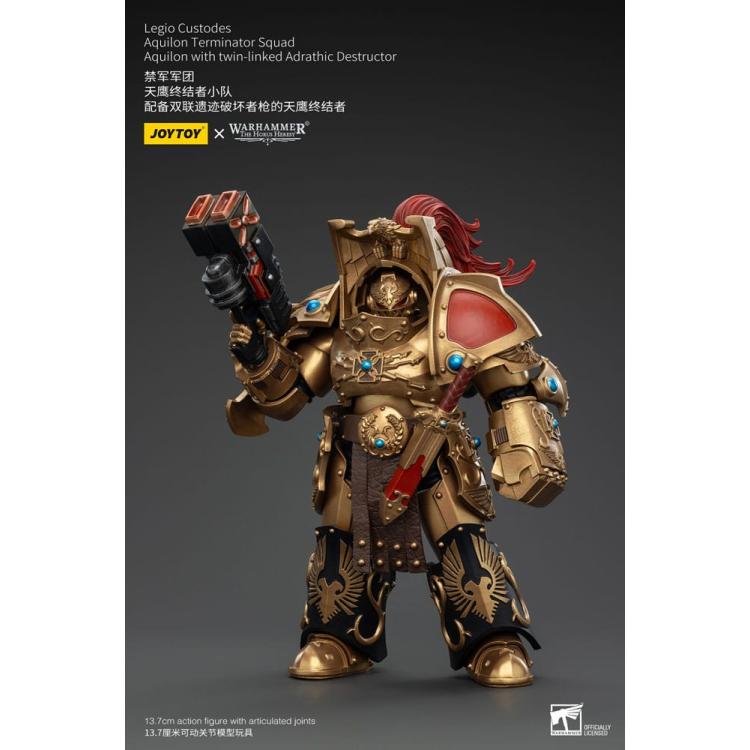 Warhammer The Horus Heresy Figura 1/18 Legio Custodes Aquilon Terminator Squad Aquilon with twin-linked Adrathic Destructor 14 cm   Joy Toy (CN) 