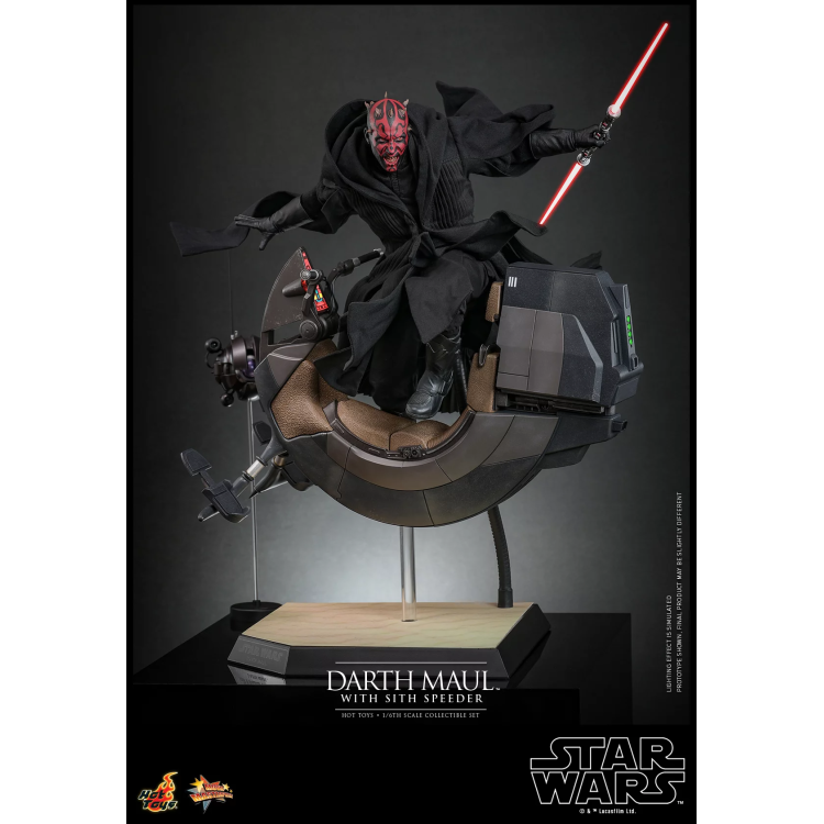 Hot Toys MMS749 Star Wars Episode I: The Fantom Menace Collectible Action Figure 1/6 Darth Maul with speeder 29cm