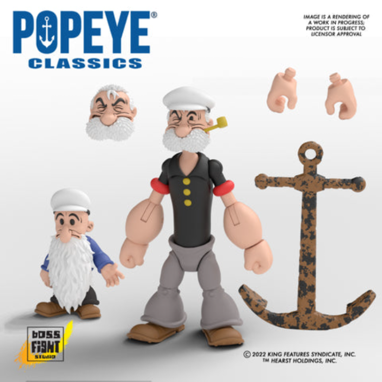 Popeye Figura Wave 02 Poopdeck Pappy Boss Fight Studio