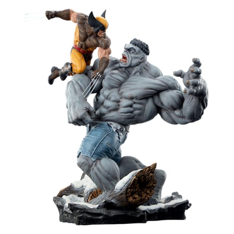 Marvel Estatua Grey Hulk vs Lobezno 58 cm SIDESHOW