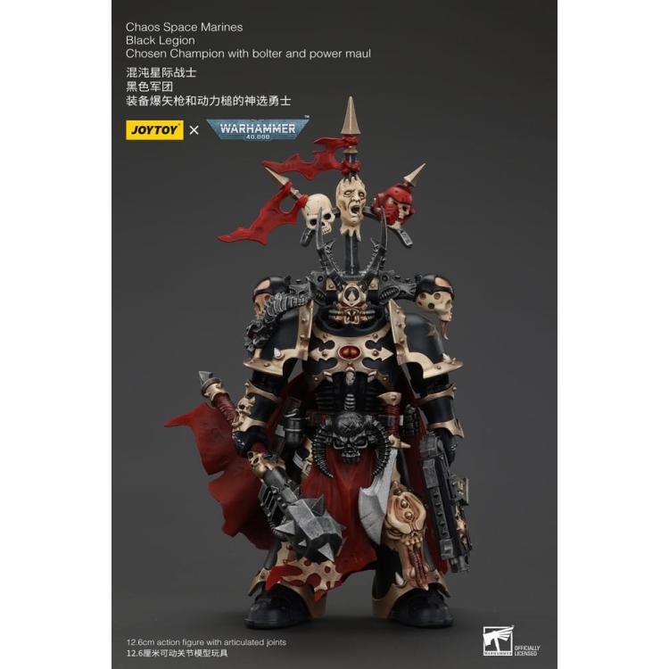 Warhammer 40k Actionfigur Chaos Space Marines Black Legion Chosen Champion with bolter and power maul 20 cm  Joy Toy (CN)